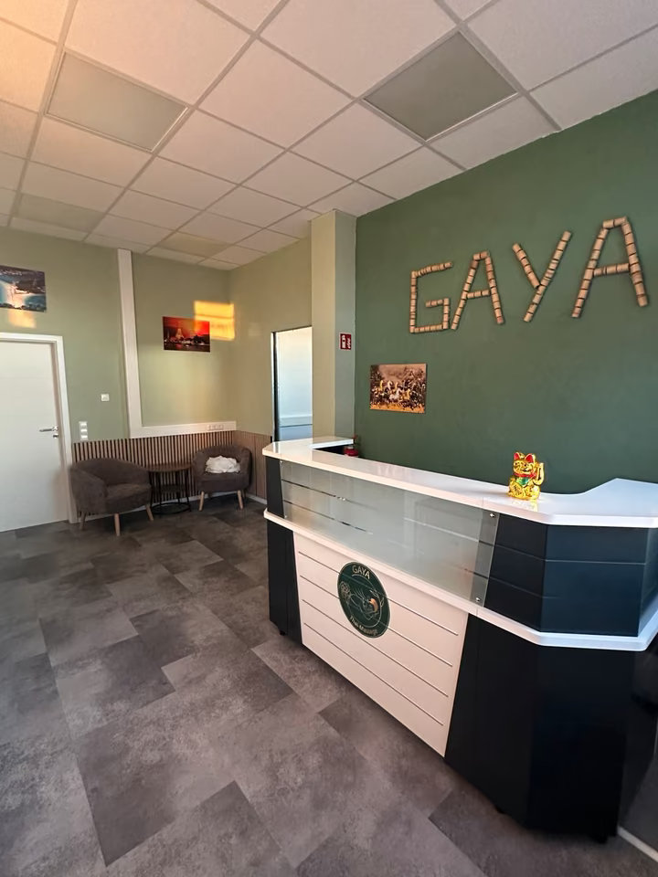 Empfangsbereich des Thai-Massagesalons Gaya